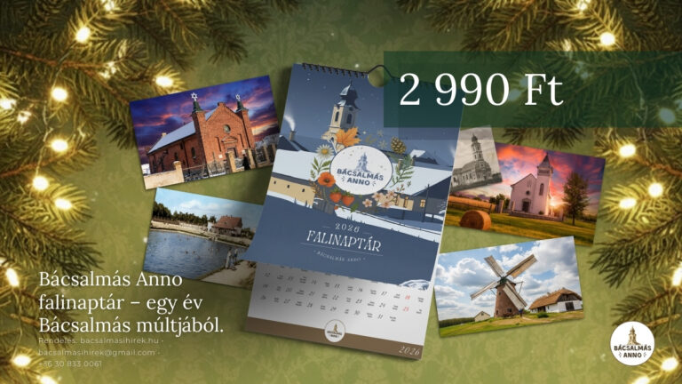 Előrendelhető a Bácsalmás Anno városi falinaptár